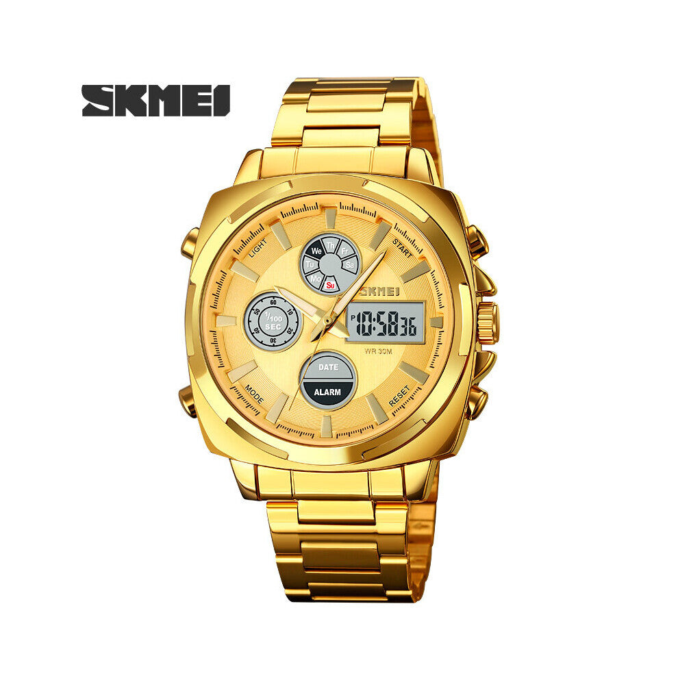 Top Men's Wrist Watch Military Digital Sport Watches For Man Steel Strap Quartz Clock Male reloj hombre