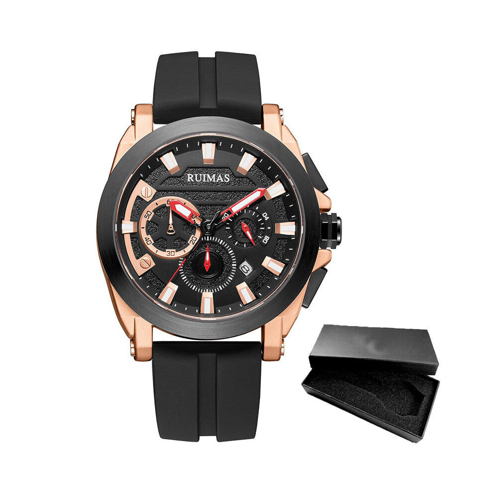 Relogio Masculino Men Watches Waterproof Chronograph Top Quartz Watch Men Casual Silicone SportWatch