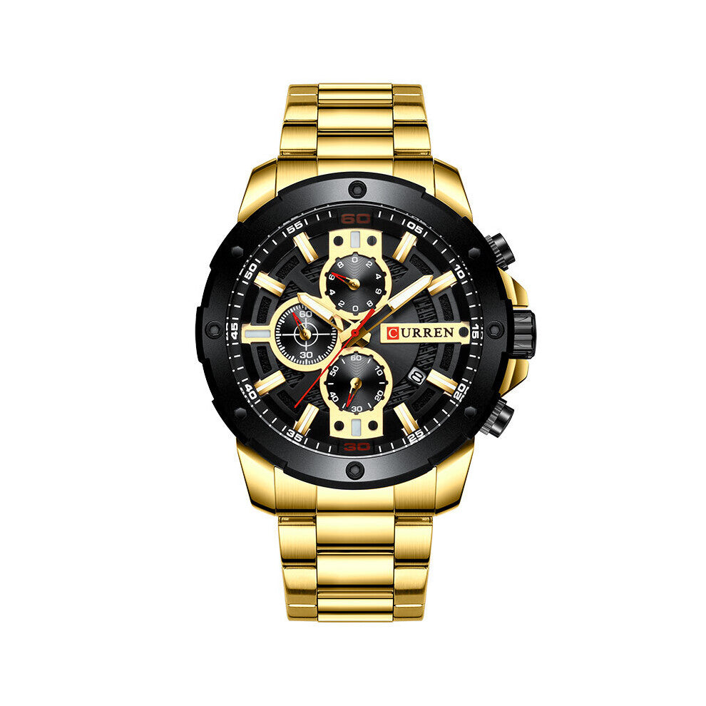 Men Watch Top Stainless Steel Mens Watches Chronograph Quartz Watch Men Sports Clock Relogio Masculino Reloj Hombr