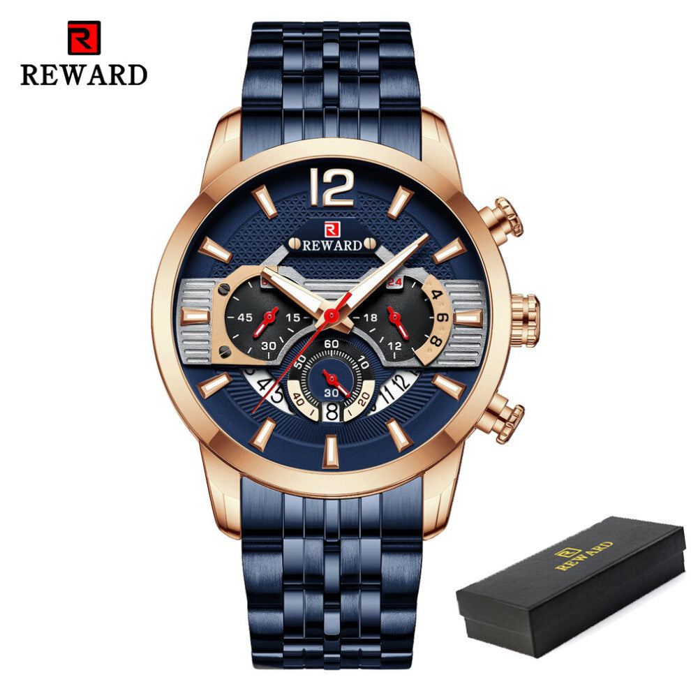 Men Watches Waterproof Stainless Steel Chronograph Sports Quartz Watch Men Wristwatch Relogio Masculino