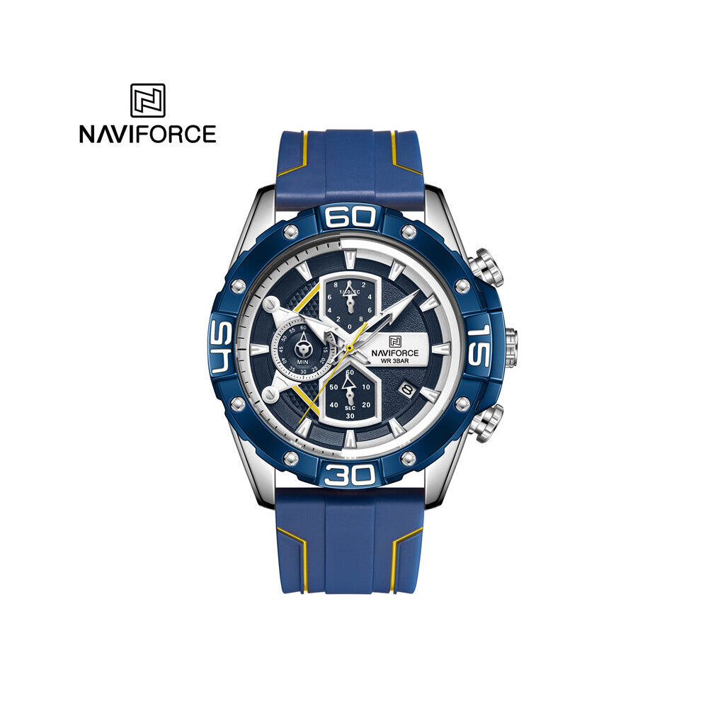 Men Quartz Watch Leisure Sports Complete Date Luminous Watches Waterproof Silicone Wristband Clock