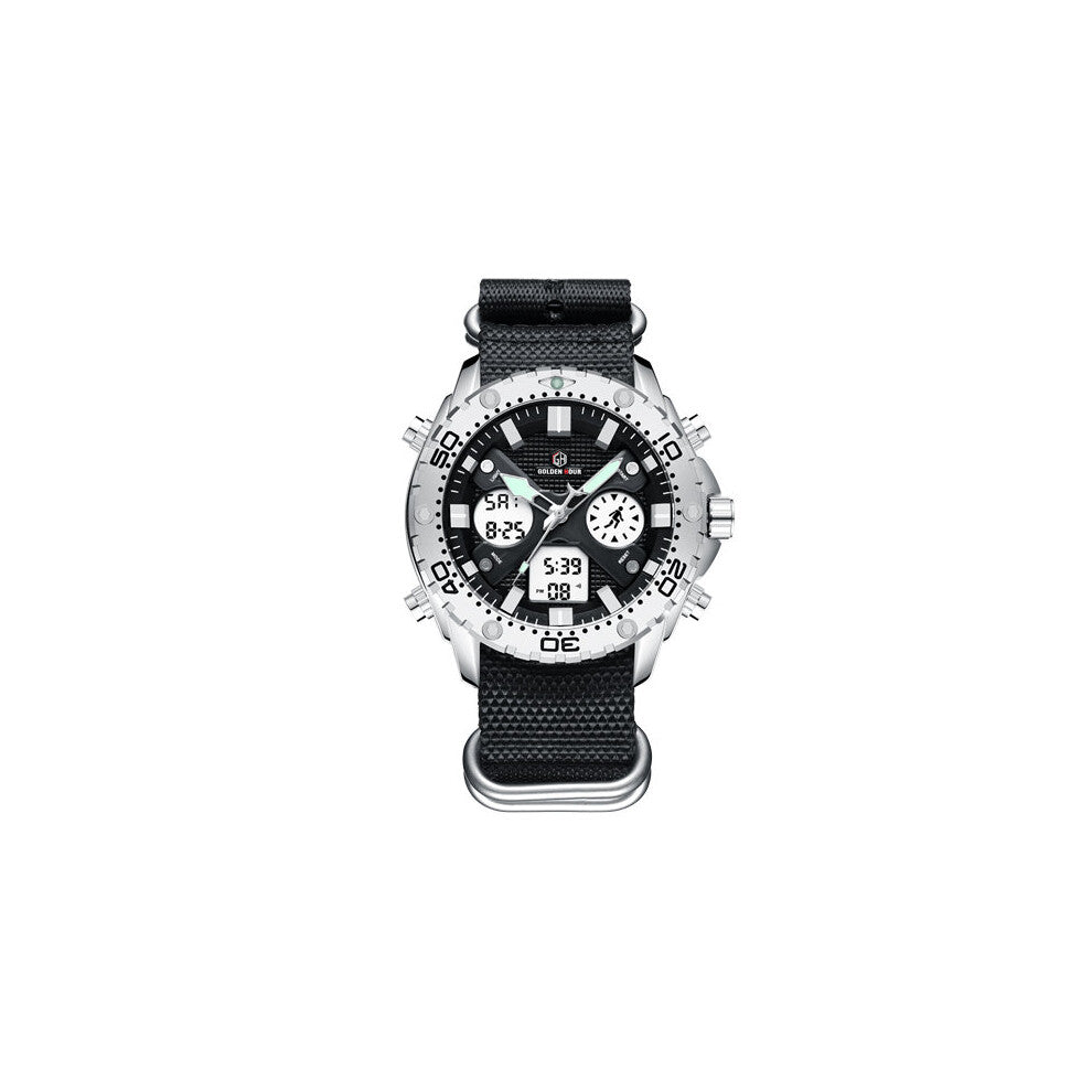 Men Sports Canvas Watches Outdoor Military Army Analogue Quartz Digital Male Clock Relogio Masculino