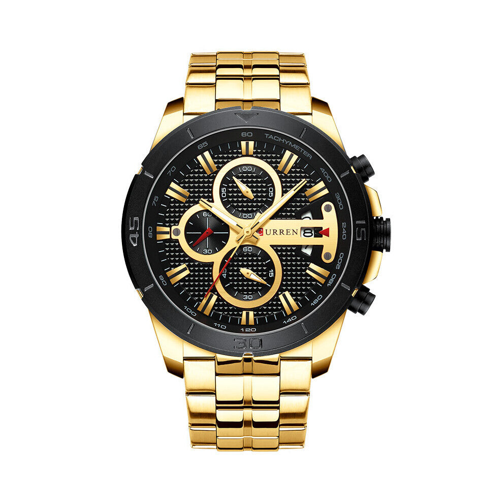 Men Watch Top Stainless Steel Business Clock Chronograph Army Sports Quartz Male Watches Relogio Masculino