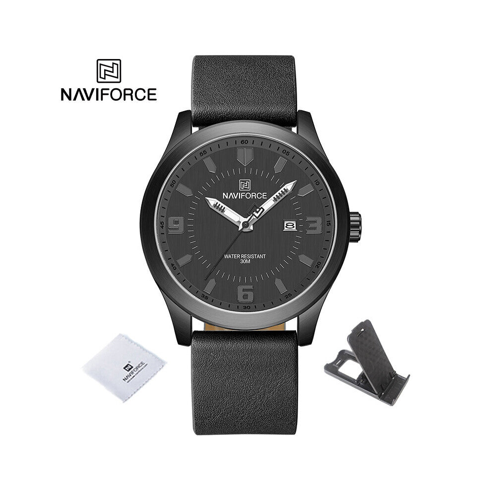 Male Military Sport Leather Wristwatch Men Top Waterproof Watches Quartz Calendar Clock Relogio Masculino