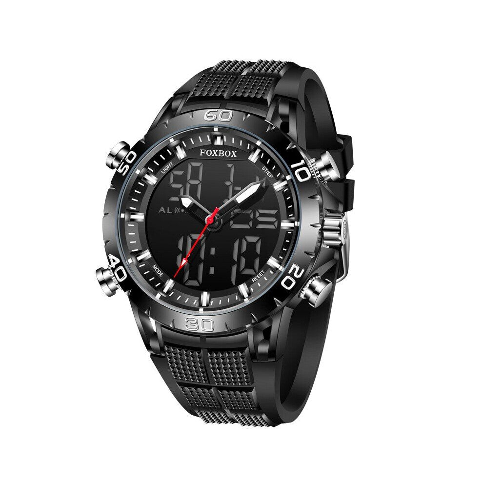 FOXBOX Men Watch Top Big Dial Sport Watches Mens Chronograph Quartz Wristwatch Date Male Clock Relogio Masculino
