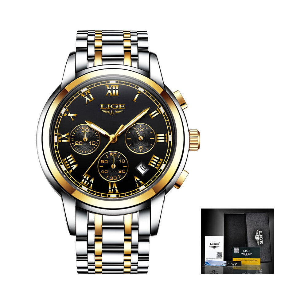 Reloj Hombre All Watches Mens Quartz Wristwatch Analog Chronograph Men Watch Waterproof Clock+Box