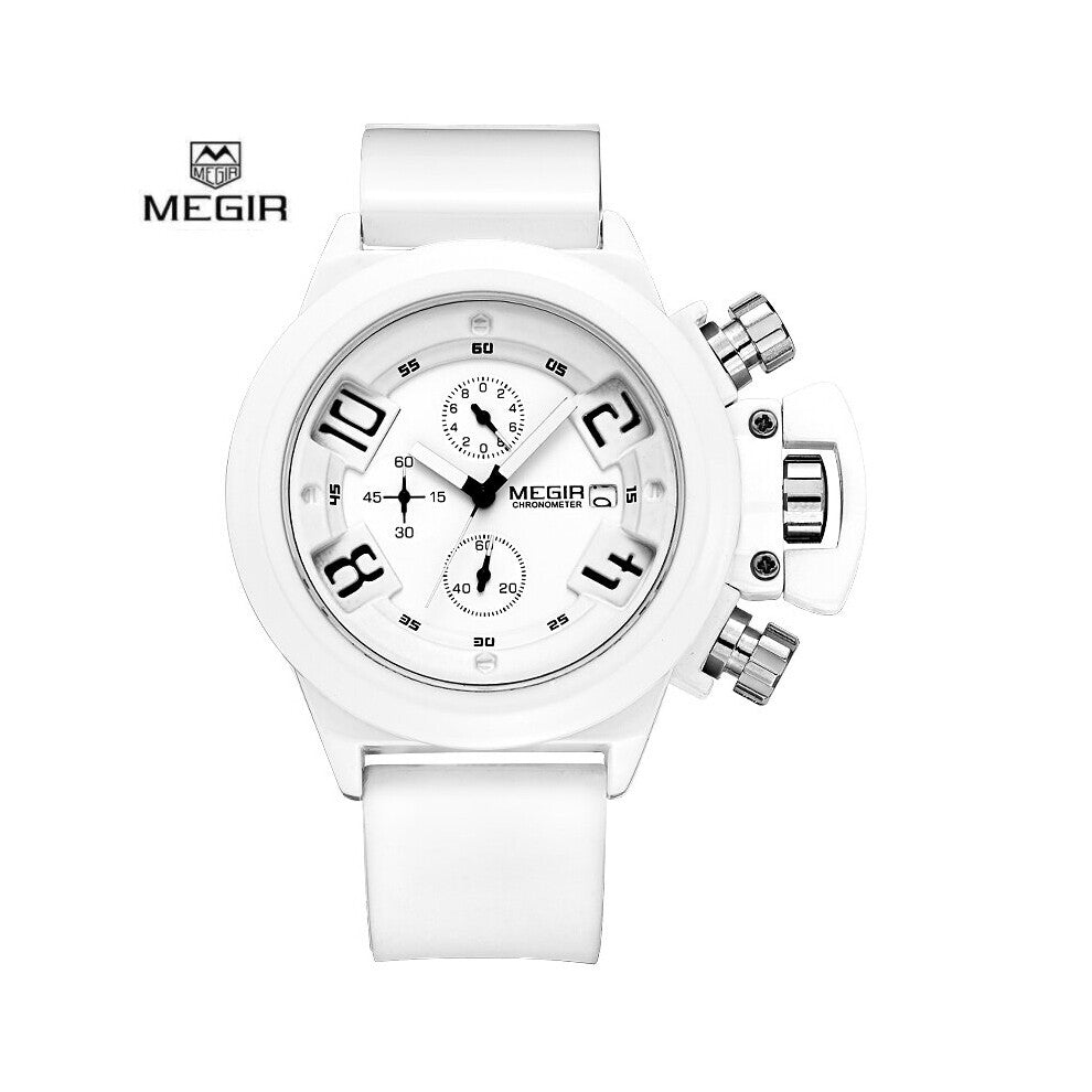 Men's Casual Quartz Watch 3D Engraved Dial Silicone watches men Waterproof Military Sport Watch for Man MG2002 Relog