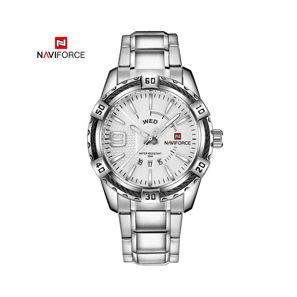 Men Creative Sports Watches Full Steel Analog Quartz Wrist Watch Top Waterproof Clock Relogio Masculino