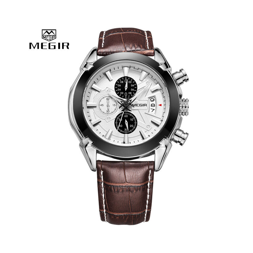 Leather Watches Men Quartz Watch racing men Students Game Run Chronograph Wristwatches