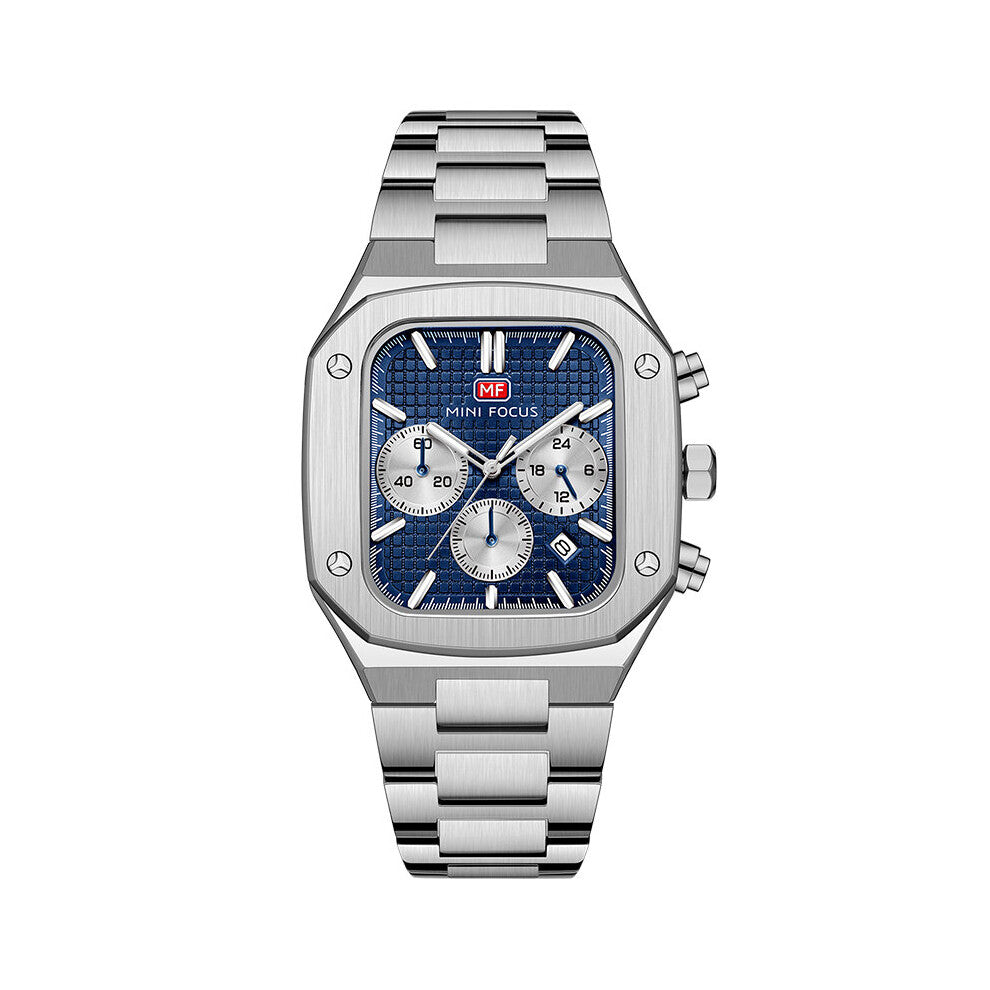 Watch For Men Top Stainless Steel Waterproof Multifunction Sport Quartz Wrist Watches Relogio Masculino 041402