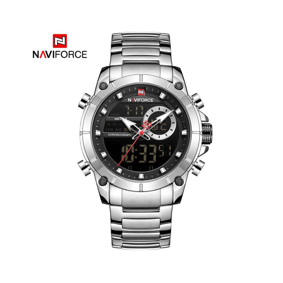 Men Military Sport Wrist Watches Waterproof Dual Time Chronograph Male Watches Stainless Steel Relogio Masculino