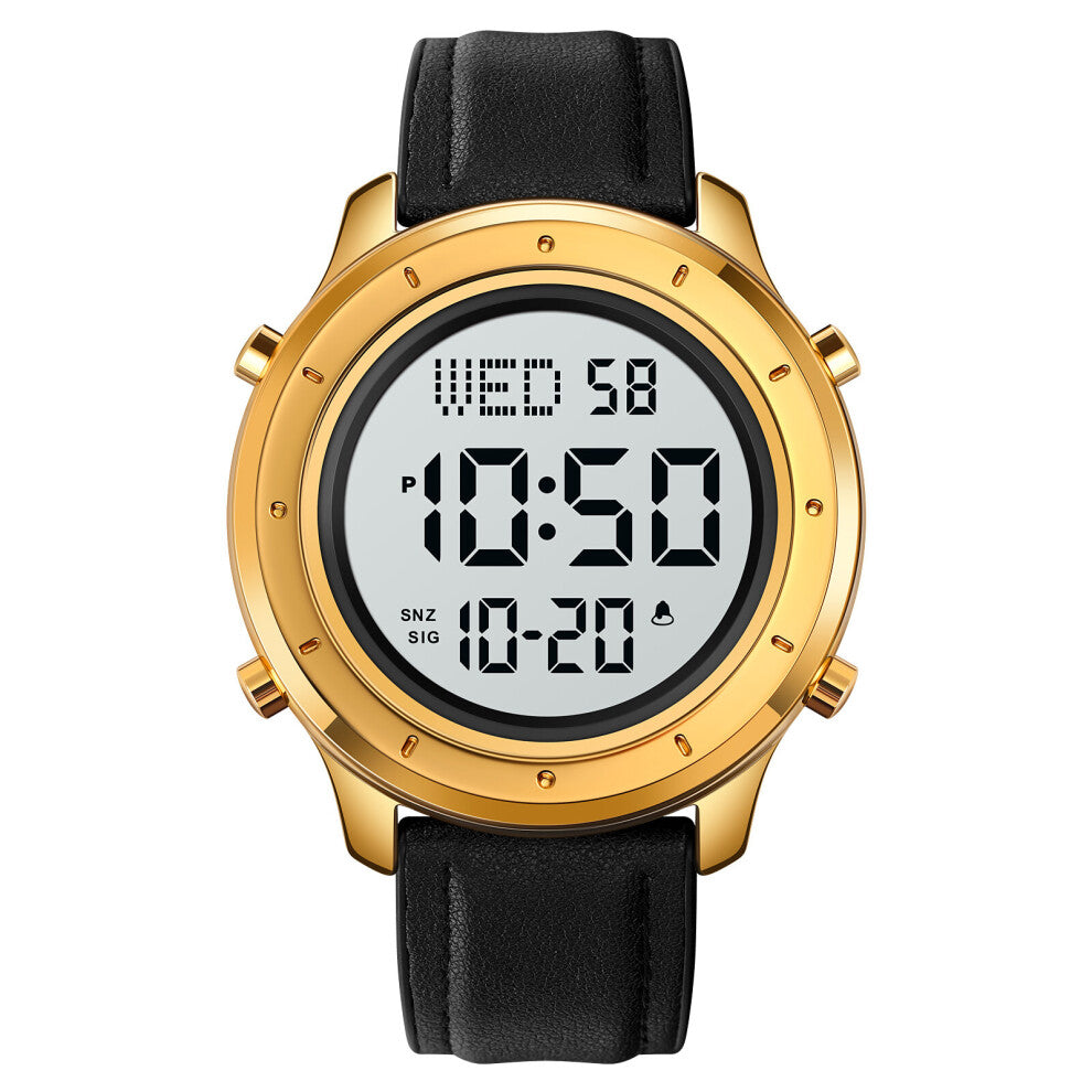 Outdoor Men Sport Watch Waterproof LED Digital Clock Men Military Date Wrist Watch Leather Strap Watches