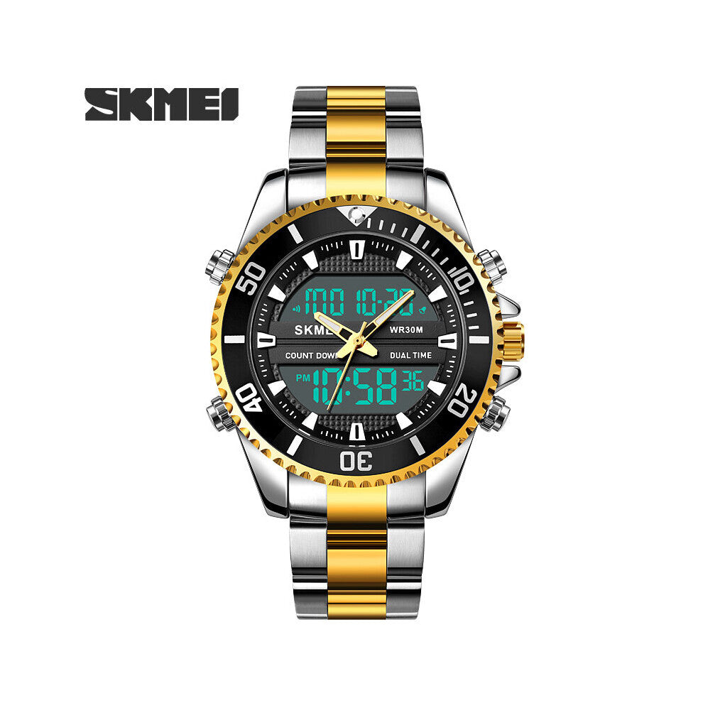 Men's Wrist Watch Military Digital Sport Watches For Man Steel Strap Quartz Clock Male reloj hombre montre