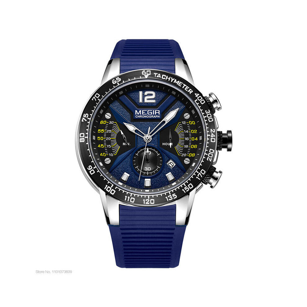 Men's Sport Quartz Watches Silicone Band Waterproof Luminous Chronograph Wristwatch Man Relogios Masculino Clock 2106