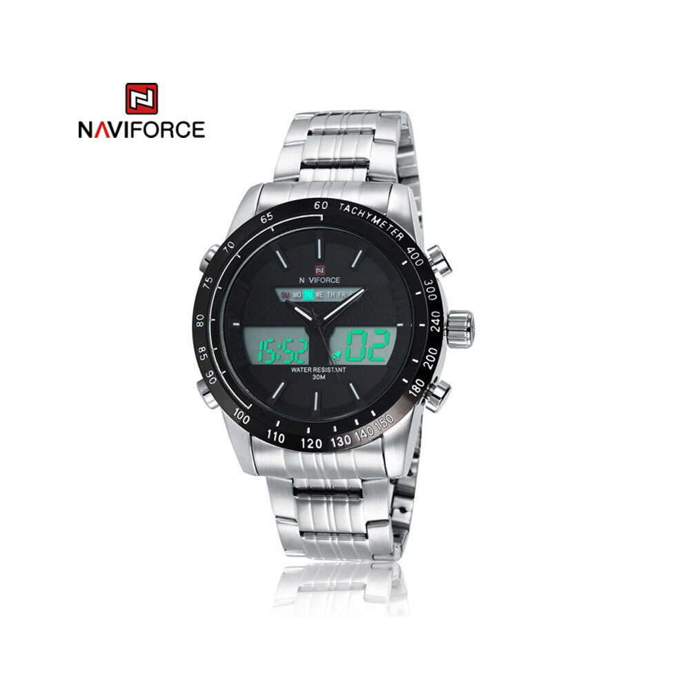 Men Sports Watches Quartz Digital Analog Watch for Men Stainless Steel Waterproof Wristwatch Relogio Masculino