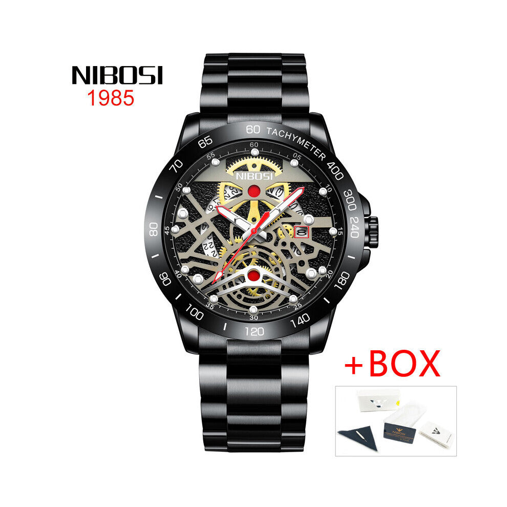 Mens Watches Top Sport Waterproof Luminous Wristwatch Stainless Steel Quartz Watch Men Relogio Masculino