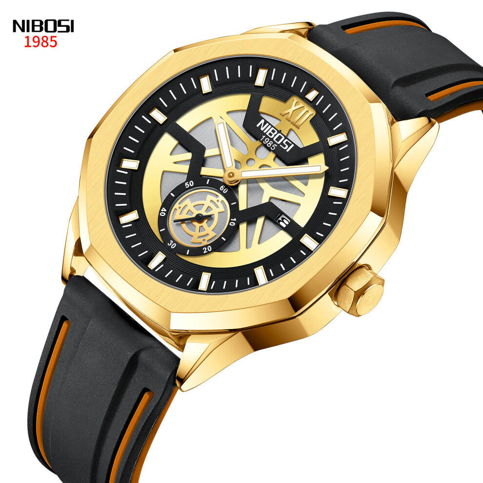 Relogio Casual Sport Watch for Men Top Military Leather Watch Man Clock Chronograph Wristwatch