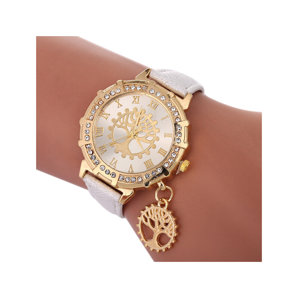 Women Bracelet Watch Tree of Life Watches for Women Casual Leather Band Ladies Quartz Watch Bracelet Montre Femme