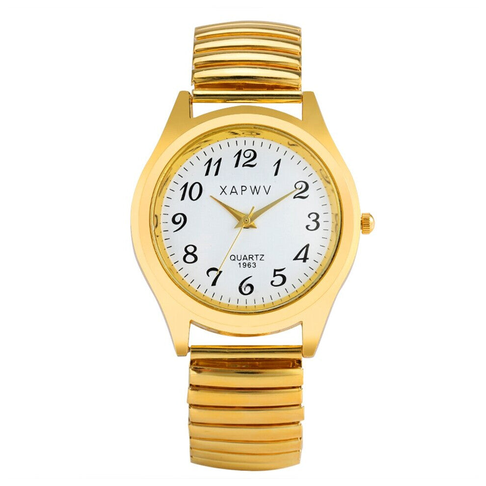 Elastic Band Watch Ladies Dress Quartz Watch Couple Party Office Bracelet Watches for Men Women