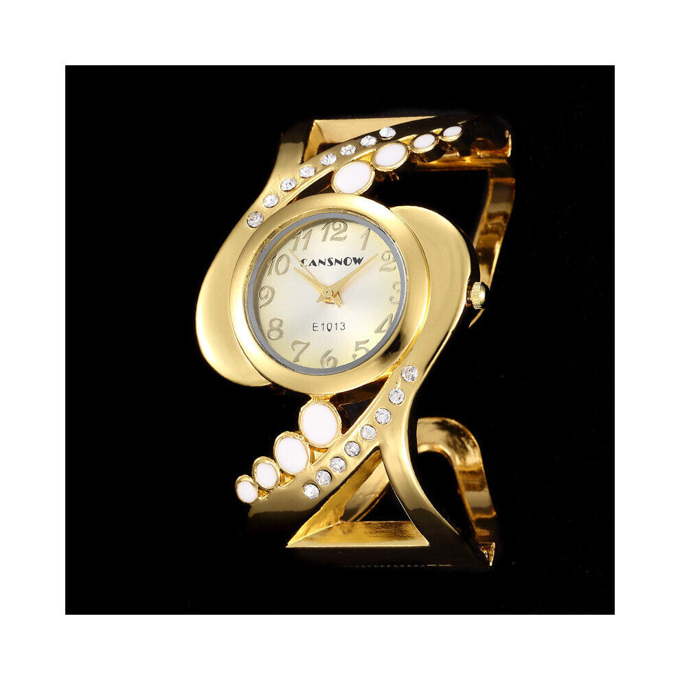 Golden Women Bangle Watches Ladies Girls Charm Casual Clock Unique Female Bracelet Watch Gift Relogio Feminino