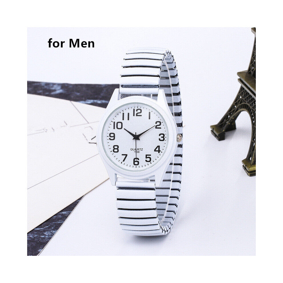 1PCs Vintage Business Women Men Elastic Quartz Watch Tide Couple Party Office Bracelet Watches