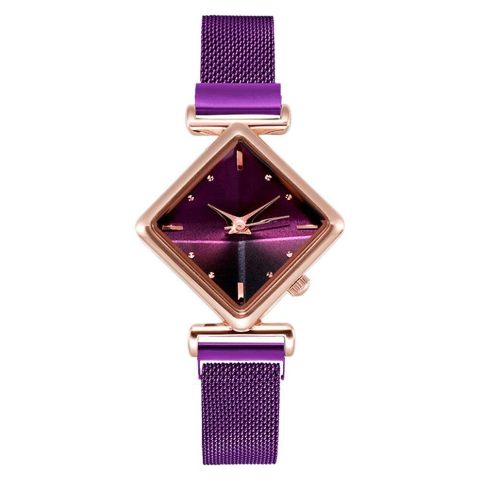 Women Square Watches Magnetic Buckle Rose Quartz Ladies Bracelet Watch Relogio Feminino