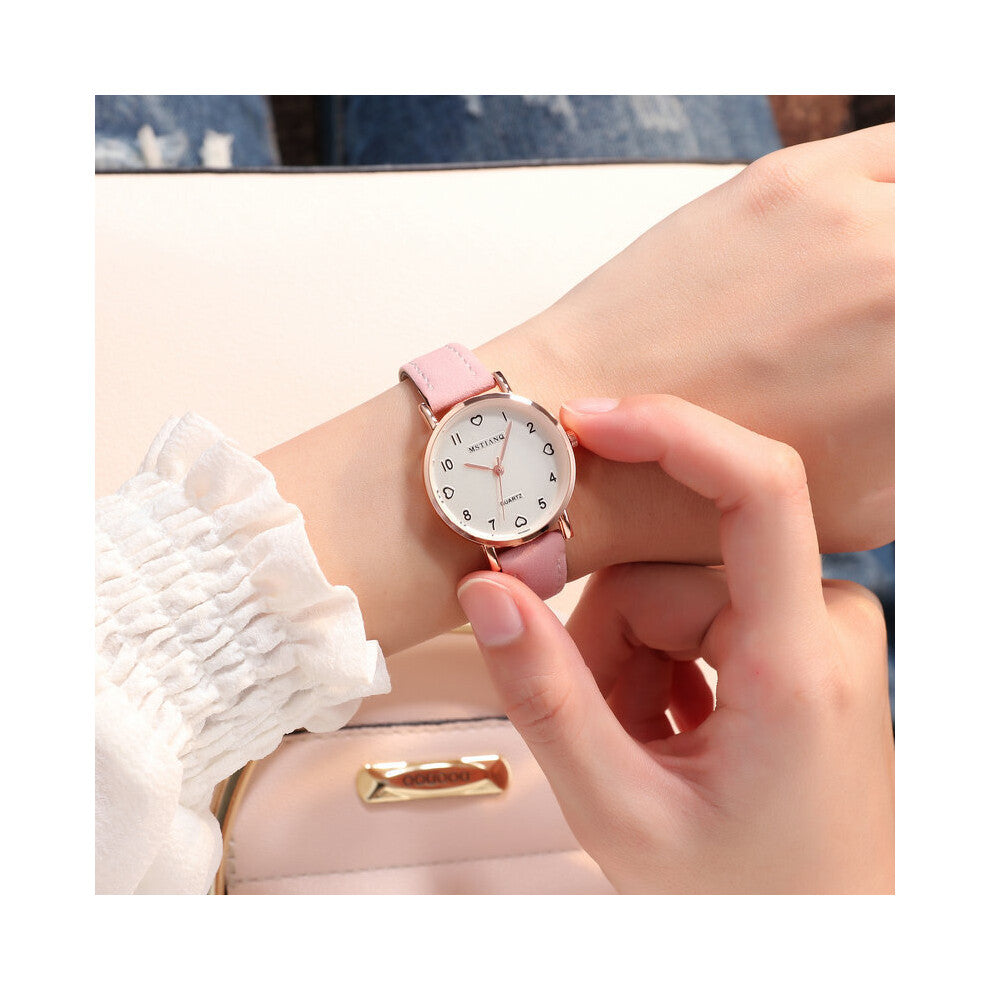 Women Watches Ladies Rose Heart Wrist Watches Women Small Leather Strap Bracelet Watch For Girl Gift Relogio Feminino Clock