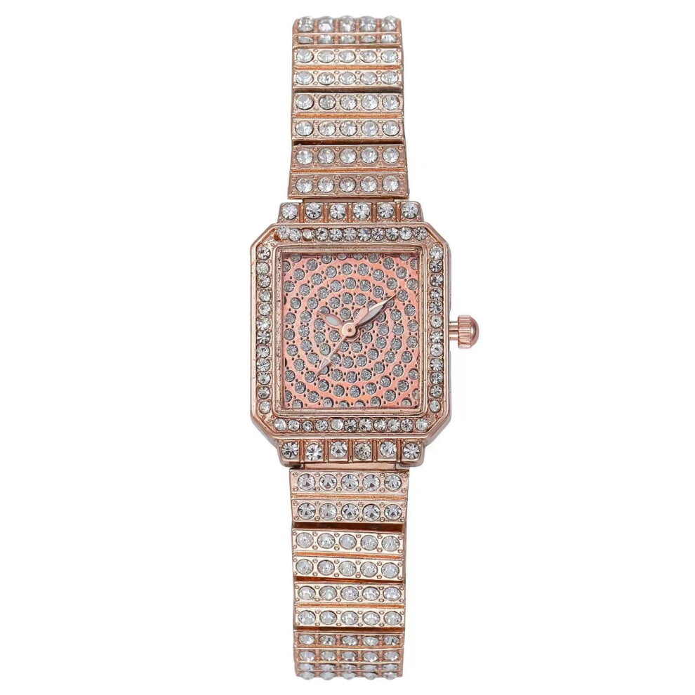 Women Watch Full Rhinestone Bracelet Watches Square Diamond Ladies Quartz Wristwatch Relogios Femininos Clock Gift
