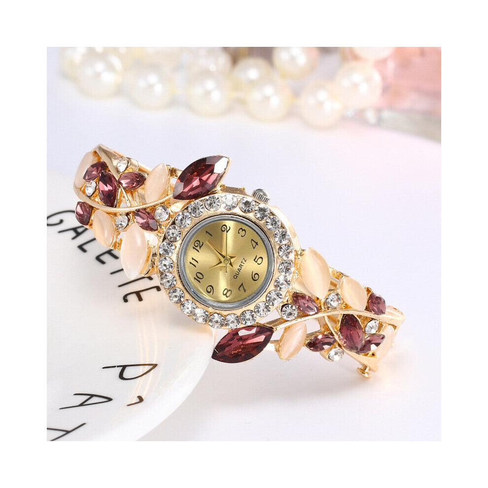 Womens Watch Diamond-set Bracelet Watches Love Quartz Watch Women Watches Diamond Set Romantic Eternal Hardlex