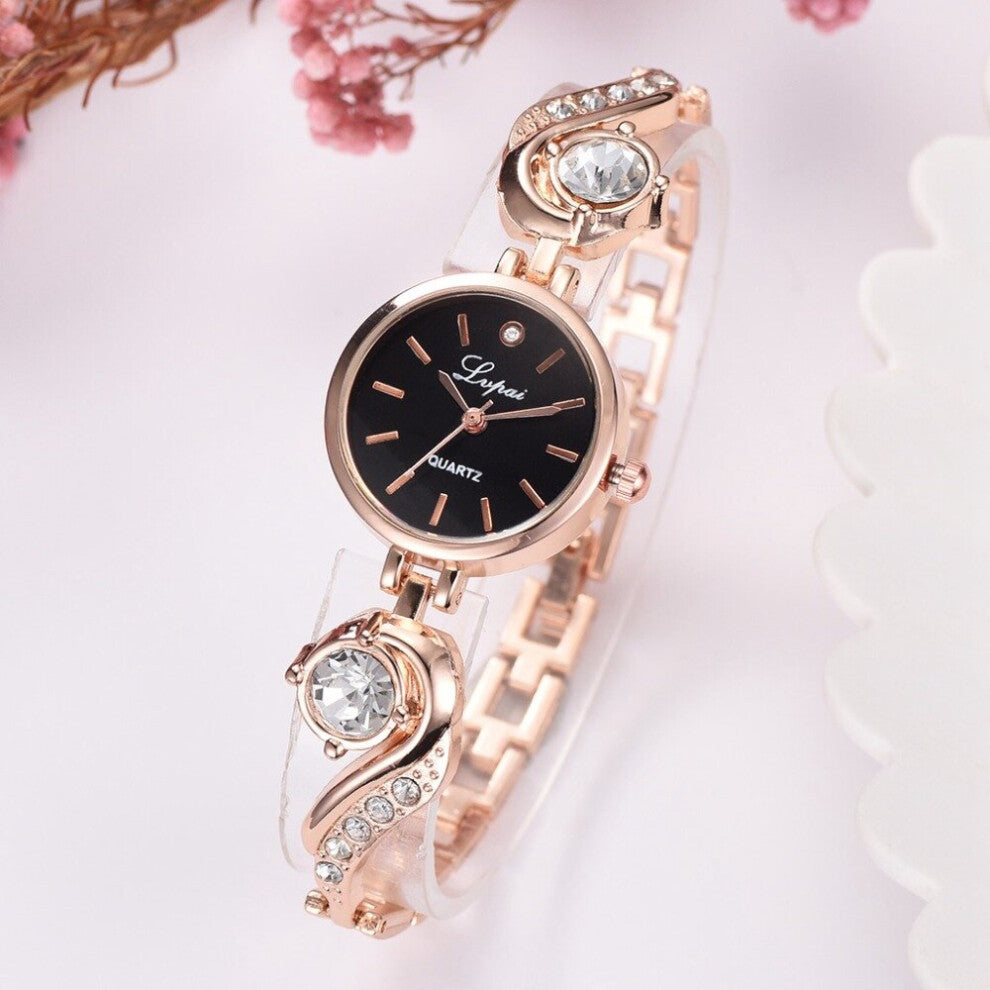 Rhinestone Watches Women Quartz Bracelet Watches Ladies Dress Rose Clock relogios