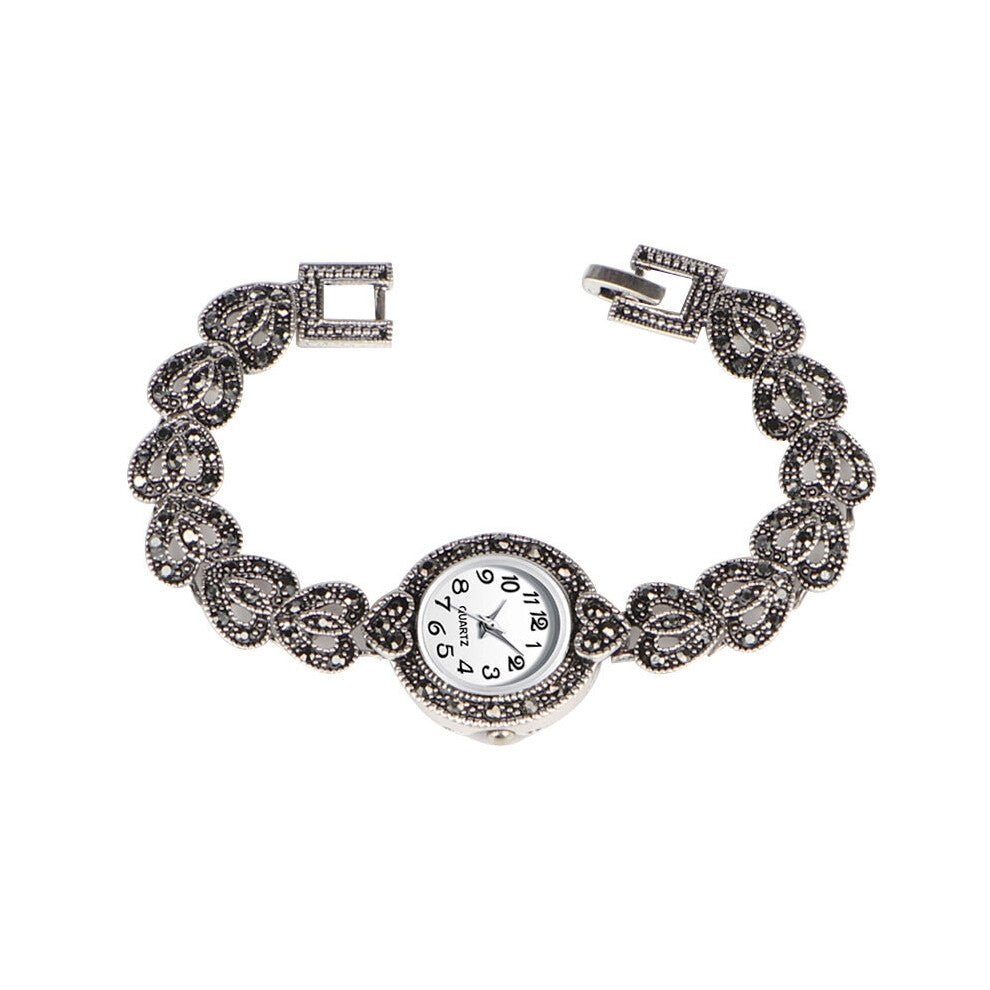 Vintage Bracelet Watch Women Rhinestone Watches Ladies Clock Quartz Wrist Watch Waterproof Watches Women