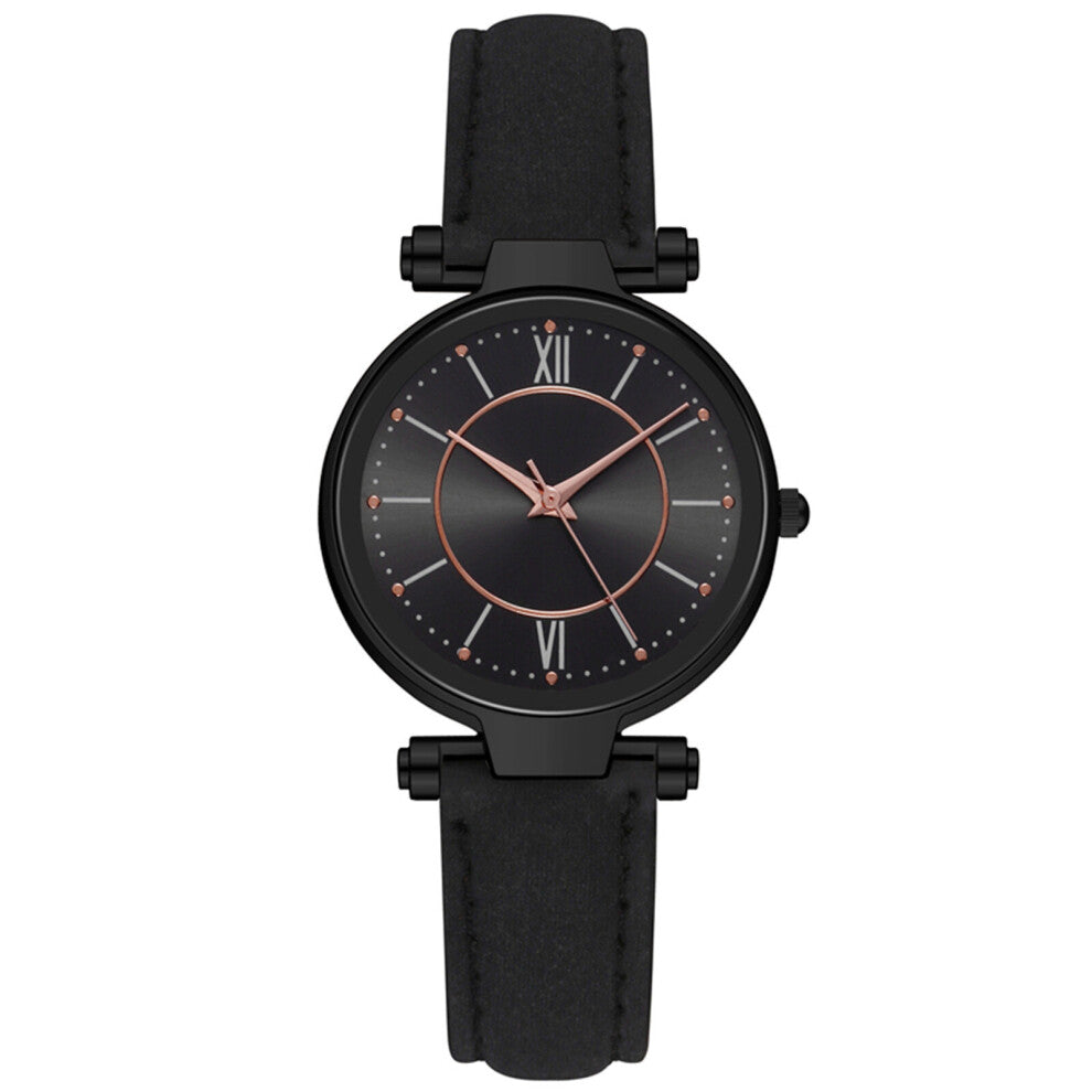 Ladies Watch Casual Alloy Leather Belt Bracelet Watch Women Vintage Digital Analog Quartz Wristwatches Montre