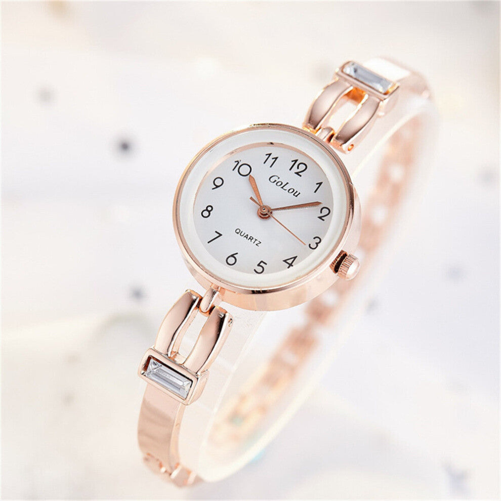 Watches Women's Alloy clock Stainless steel Thin belt Women wristwatch Gift Bracelet Watch Montre femme