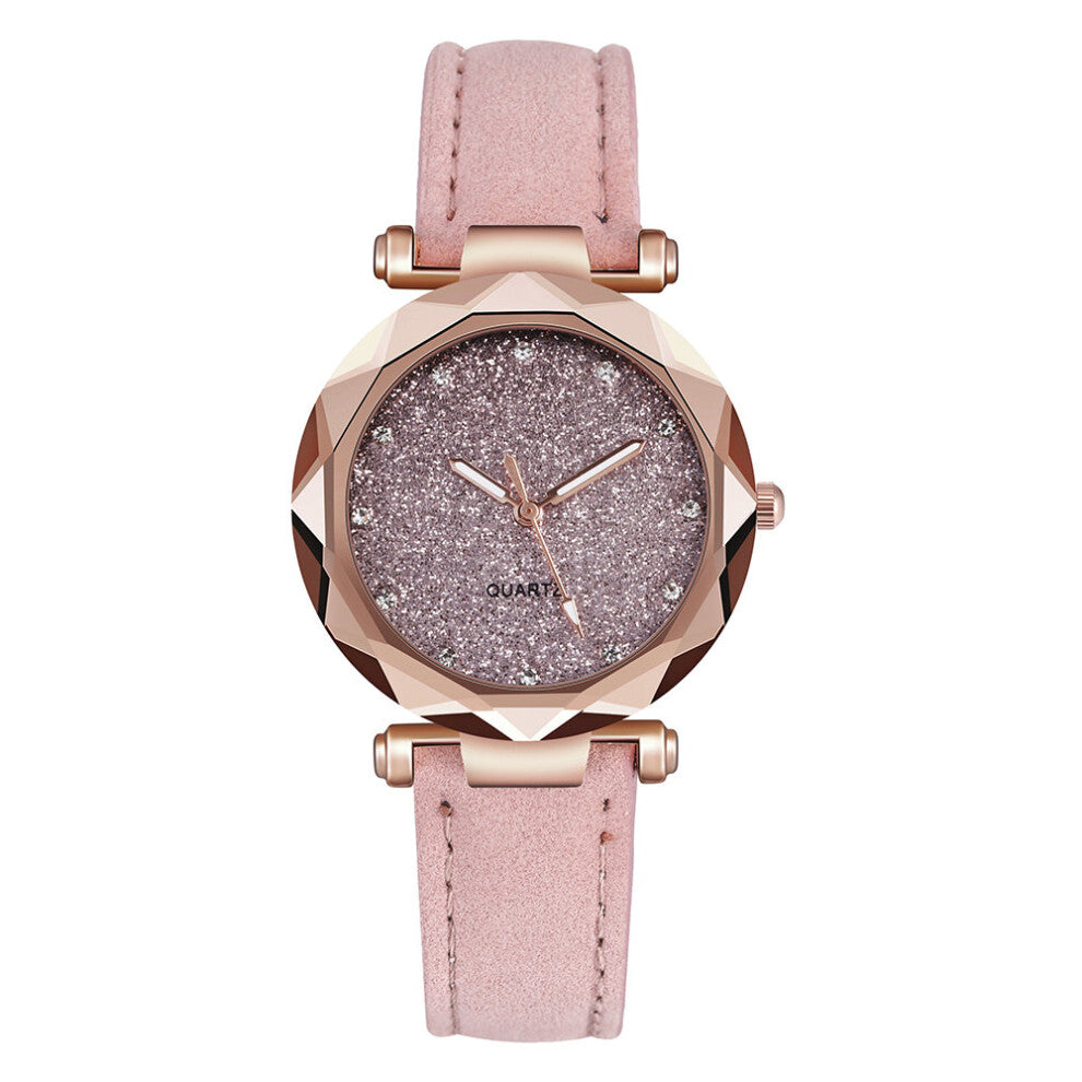 Women Watches Rose Ladies Wrist Watches Women Leather Strap Star Sky Bracelet Watch For Female Relogio Feminino
