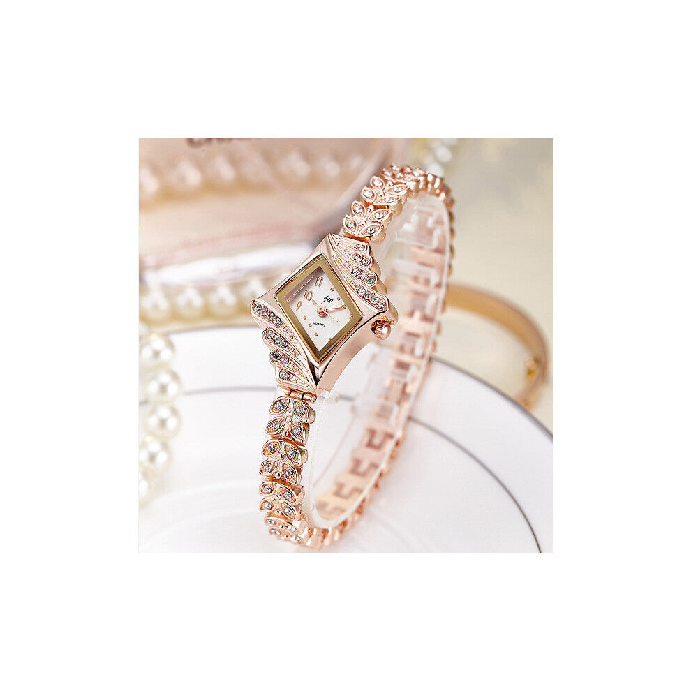 Famous Relogio Feminino Ladies Rose Stainless Steel Bracelet Watch Women Diamond Quartz Watches Zegarek Damski