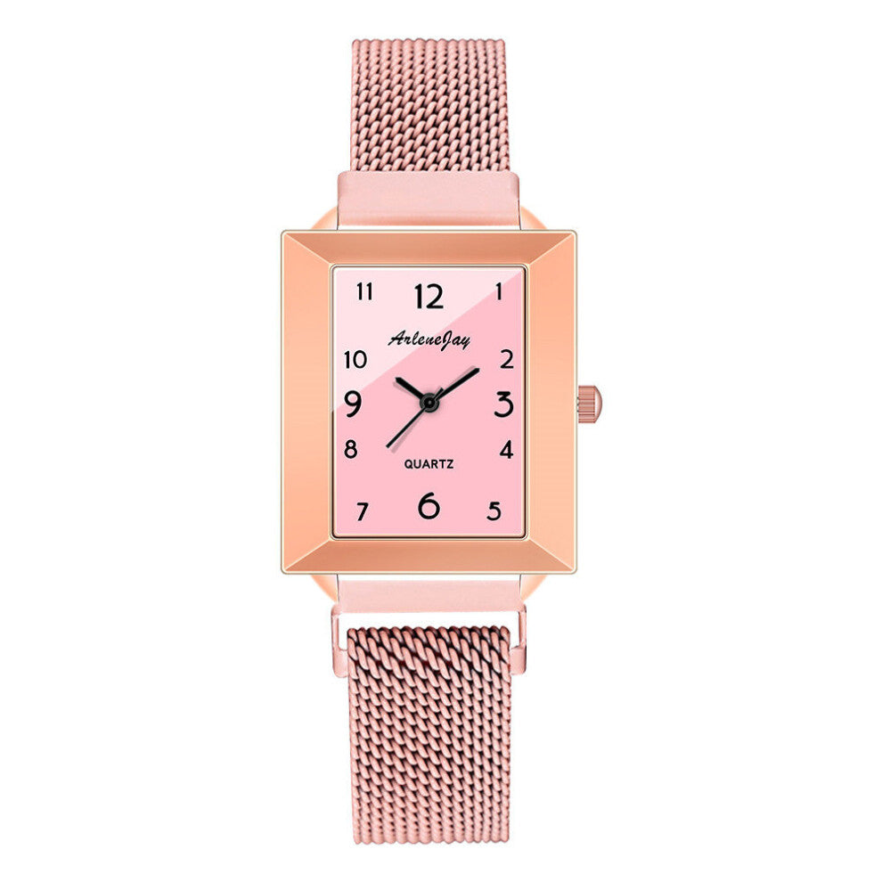 Ladies Watches Mesh Magnet Buckle Rectangle Quartz Watch For Women Casual Bracelet Watches Relogio Feminino Clock