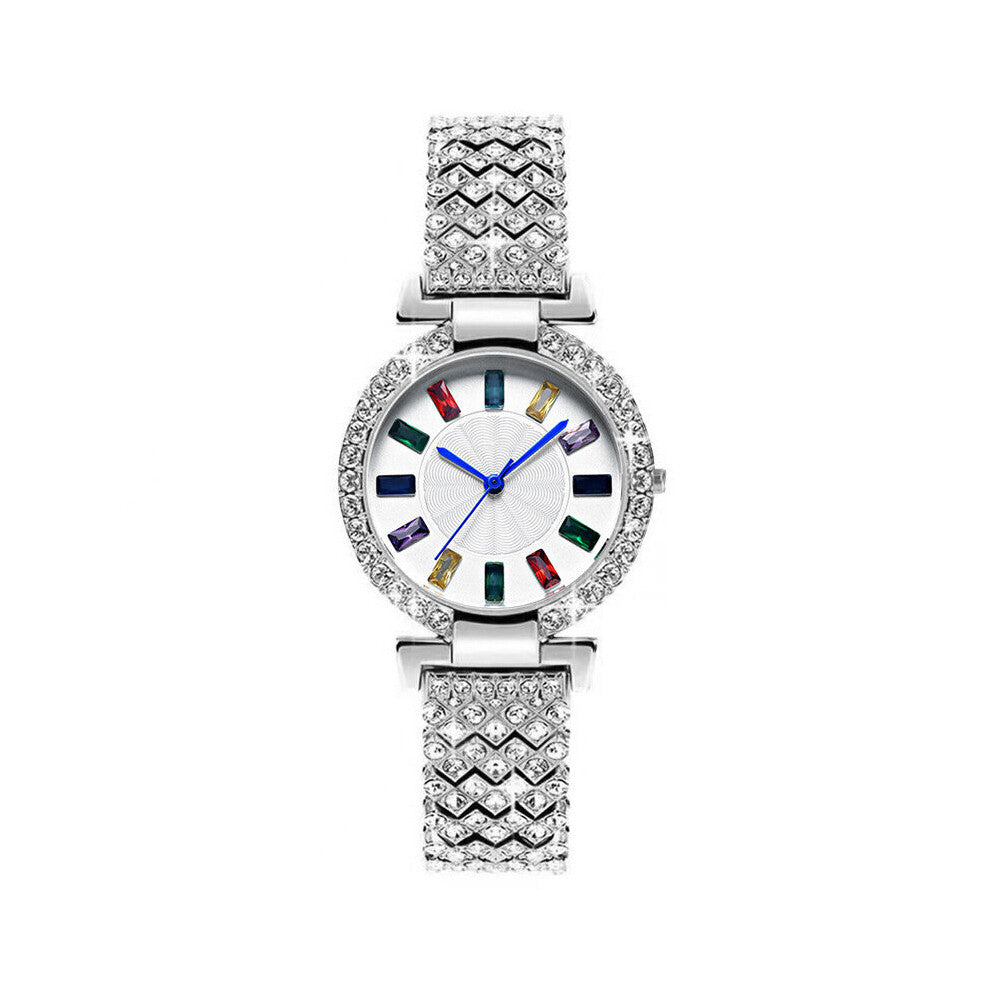 Diamond Ladies Quartz Watch Crystal Women Bracelet Watches Top Steel Female Wristwatch Montre Femme Relogio