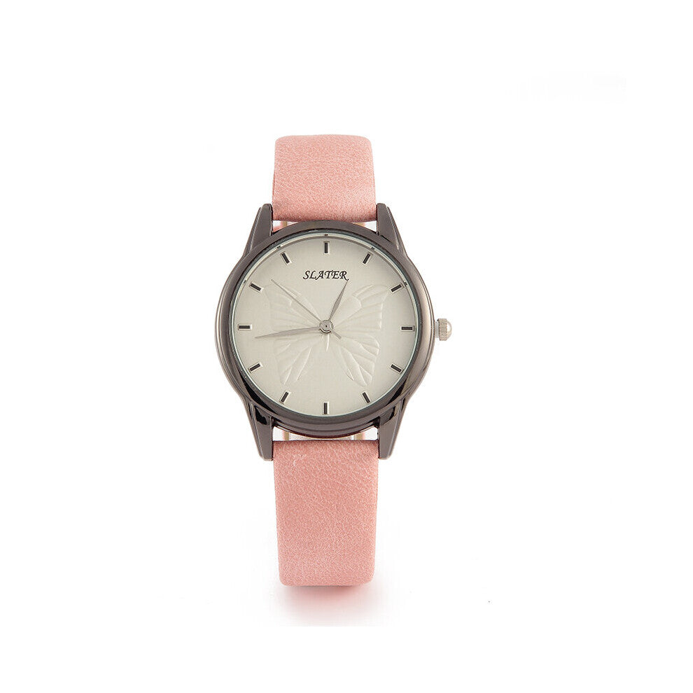 Quartz Watch Women Girl Embossed Band Butterfly Ladies Wrist Bracelet Watches Relogio