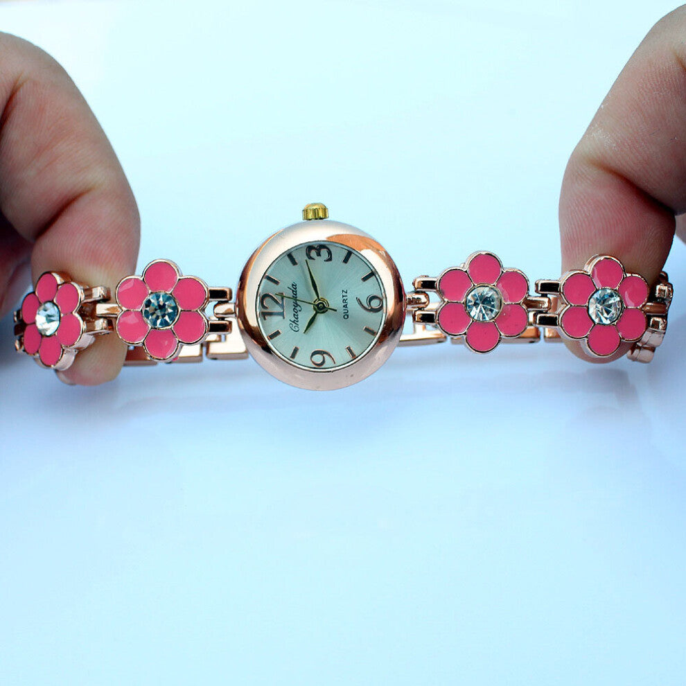 Women Watches Casual Bracelet Watch Women Relogio Flowers Rhinestone Analog Quartz Watch Clock Female Montre Femme
