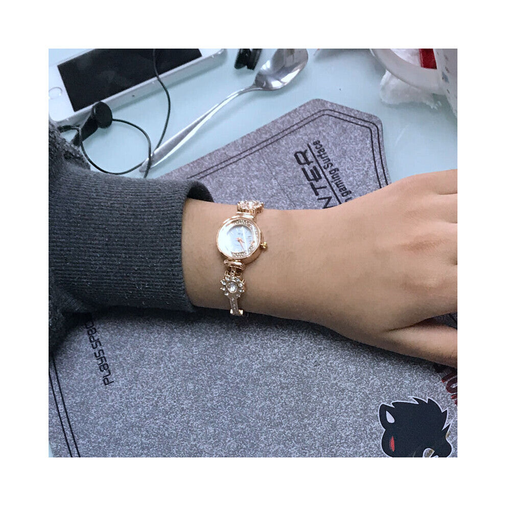 Girl student watch silver bracelet watch rose bracelet watch small decorative watches steel strap