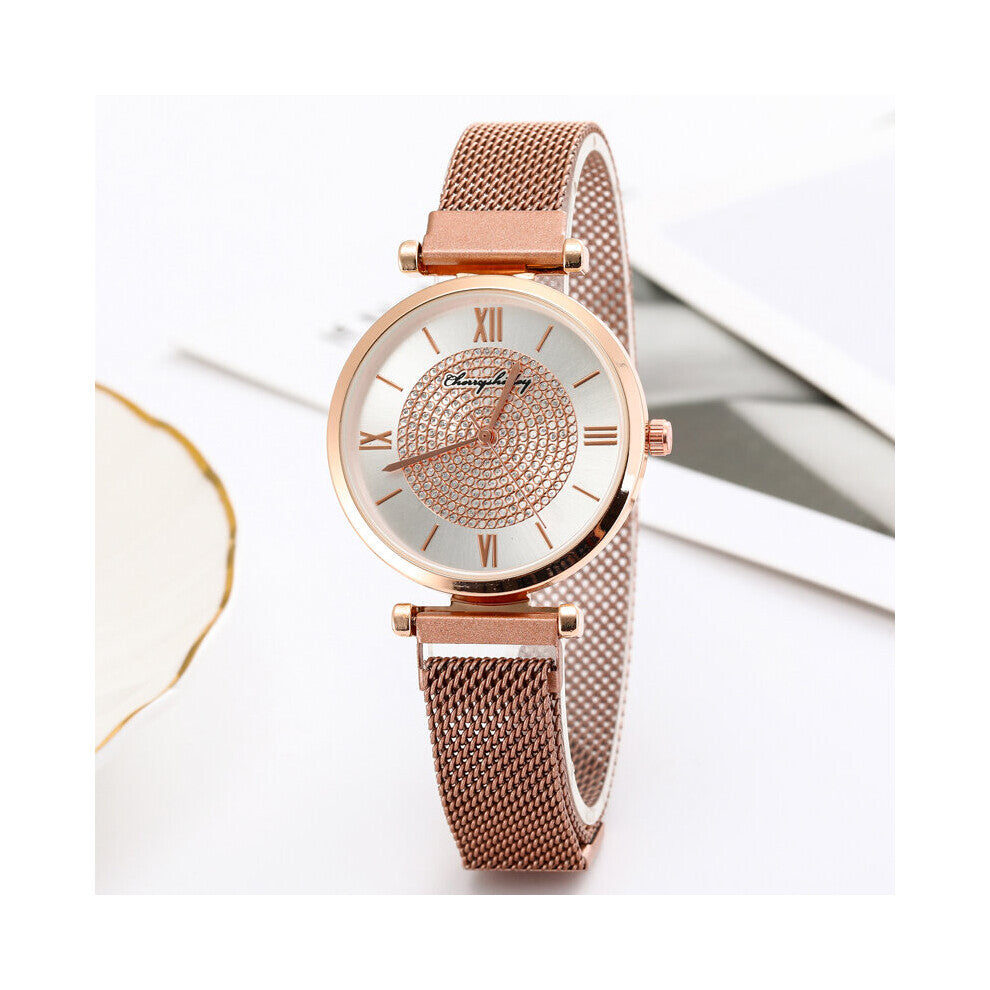 Starry Sky Watch Women Stainless Steel Magnet Buckle Mesh Bracelet Watches Rhinestone Ladies Dress Clock Relogio Feminino