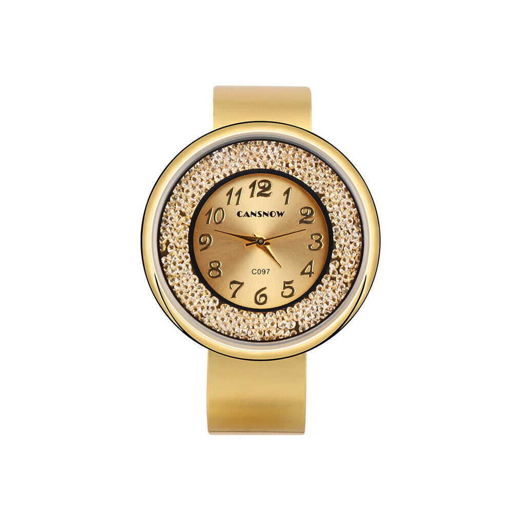 CANSNOW Bracelet Watch For Women Steel Quartz Ladies Wristwatches Crystal Clock Casual Gift Female Watches