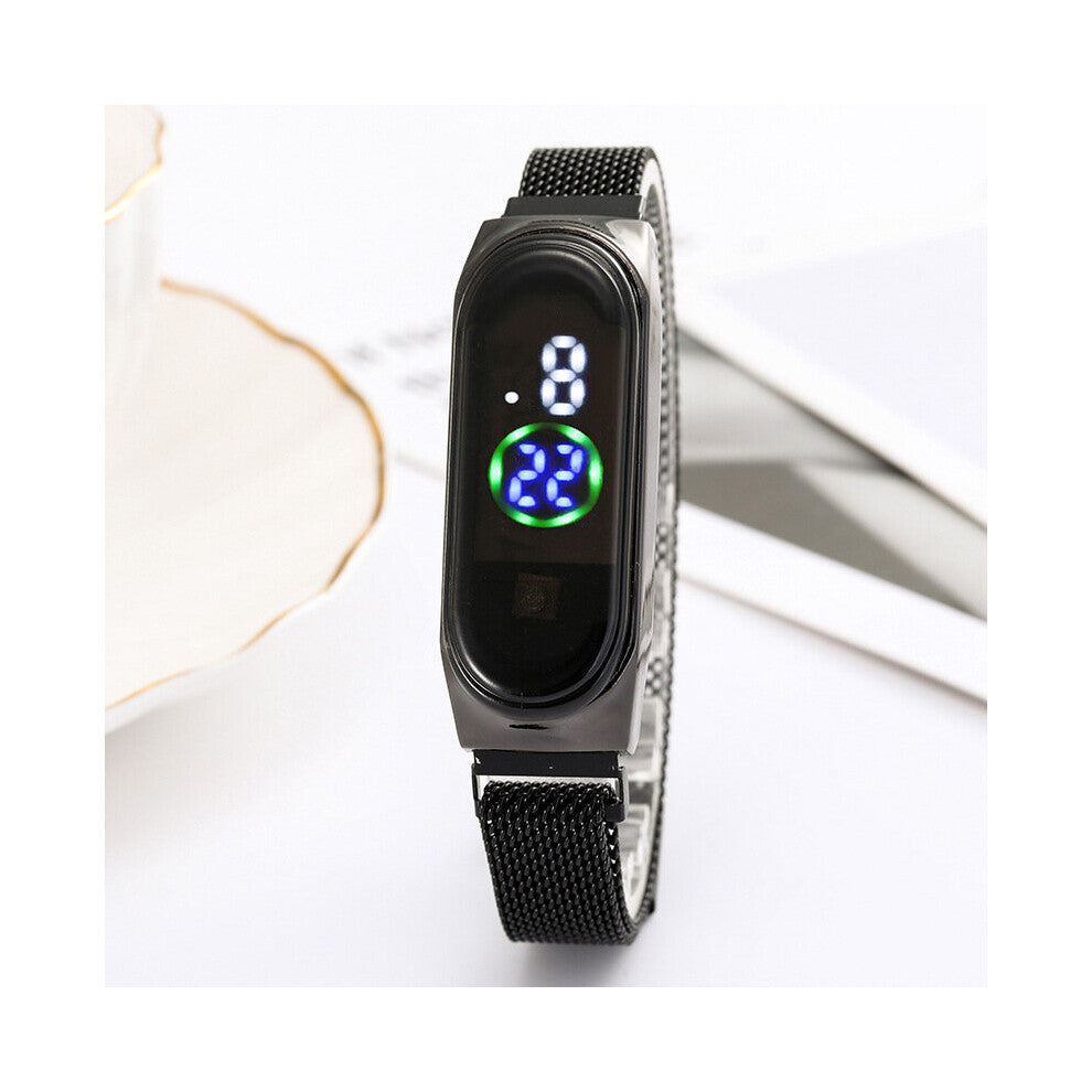 Women Watches Ladies Mesh Magnet Buckle Led Bracelet Watch Men Quartz Electronic Watches Student Sports Watch Relogio Feminino