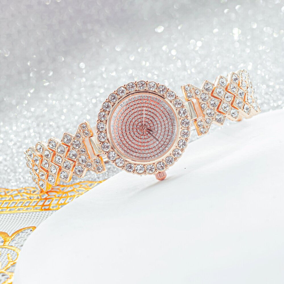 Rose Bracelet Watches For Women Girl Ladies Metal Belt Dress Quartz Wristwatch Clock Gift