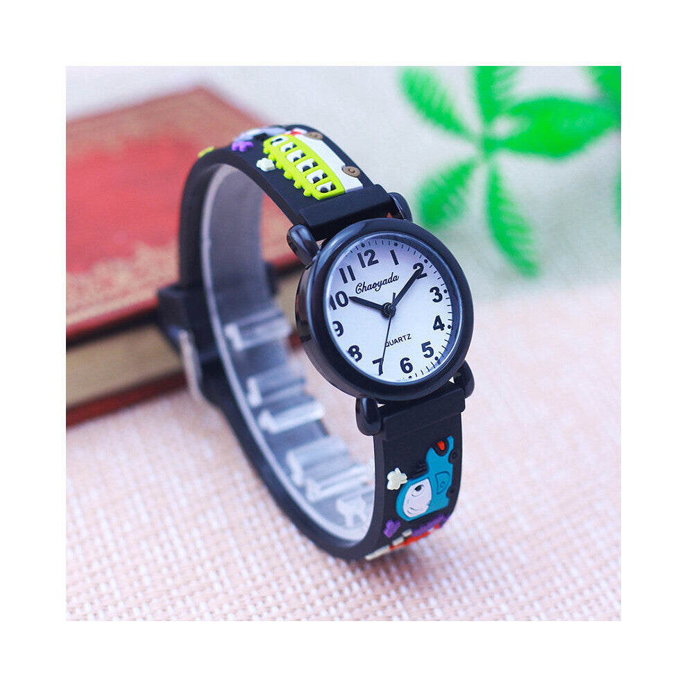 Style High Children Boys Girls Buses The School Bus Cartoon Lovely Watches Little Kids Students Wristwatches