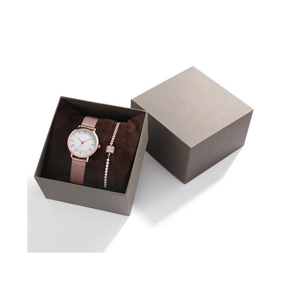 Women's steel watches with bracelet with box offer clearance promotion Mother's Day, ultra-thin minimalist women's watch