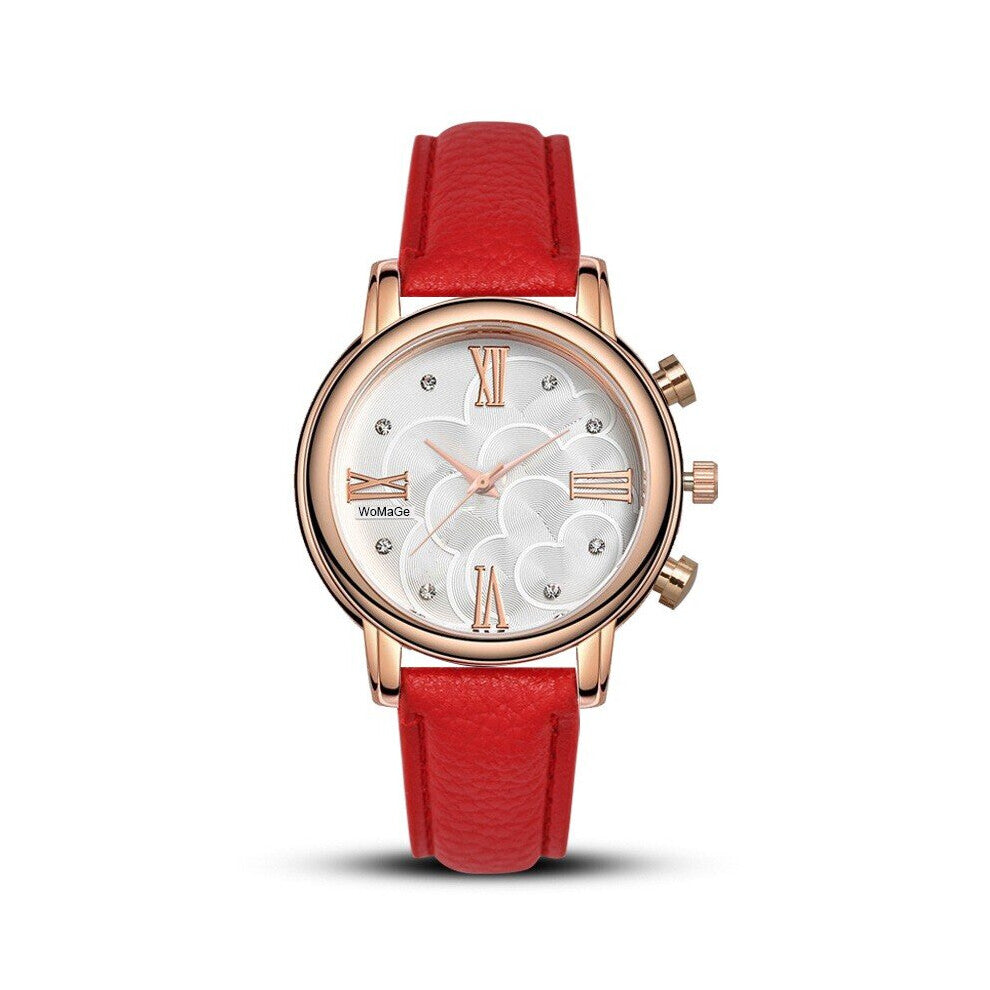 Womage Women Watches Rose Watches Women Rhinestone Wristwatch Ladies dames horloges montre femme relogio feminino