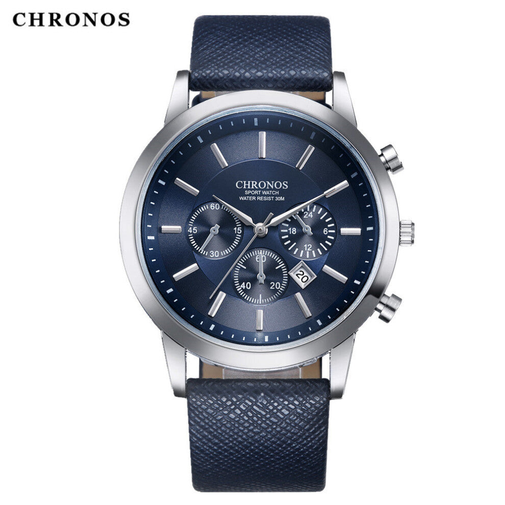 Men's Watch Belt Casual Watch Decorative Small Three-pin Calendar Men's Watch Selling Products
