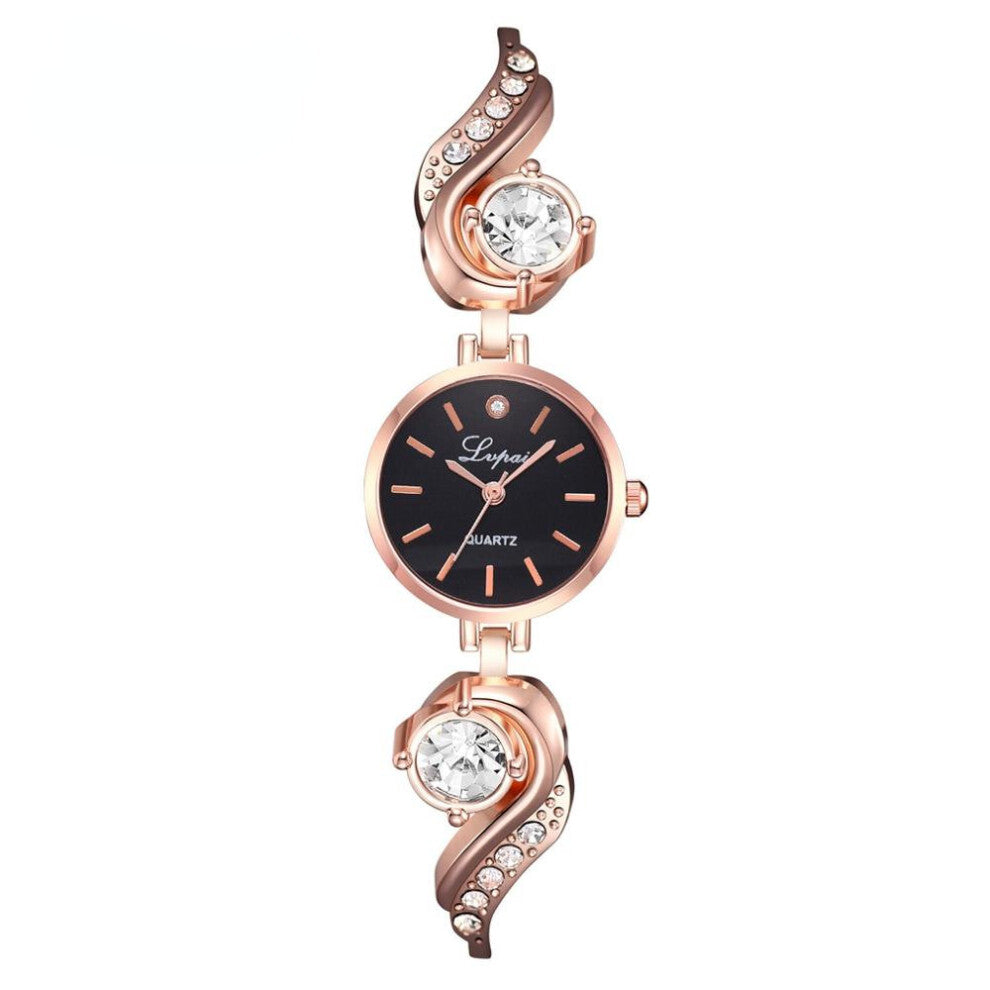 Small Quartz Watch Rhinestone Watches Women Quartz Bracelet Watches Ladies Dress Rose Watches for Women