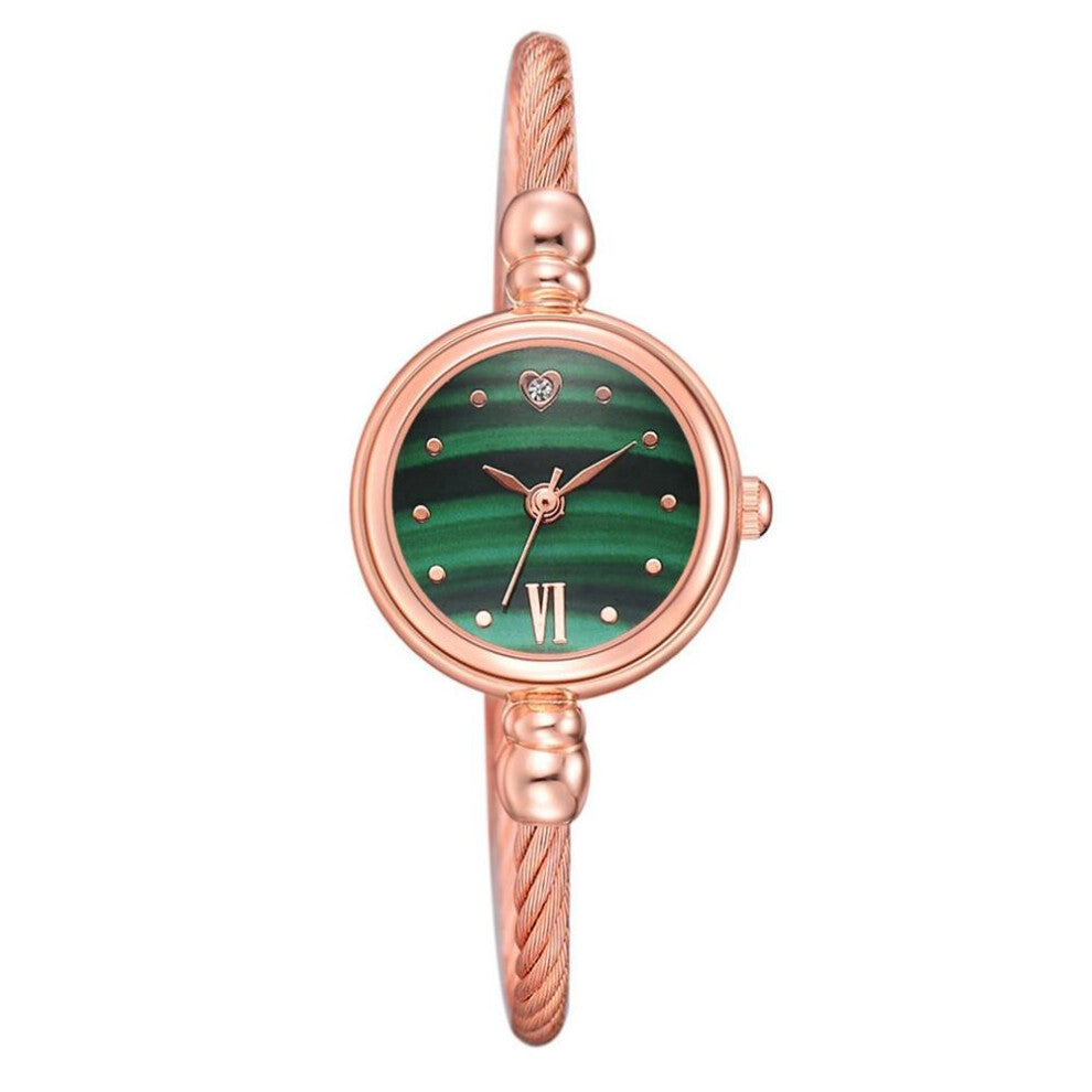 green marble Bracelet Watches Women Shine Diamond Ladies Bangle Wristwatches Female Quartz Montre Femme